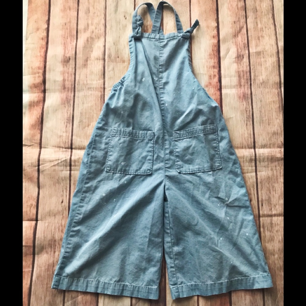 Stem Crop Chambray Romper